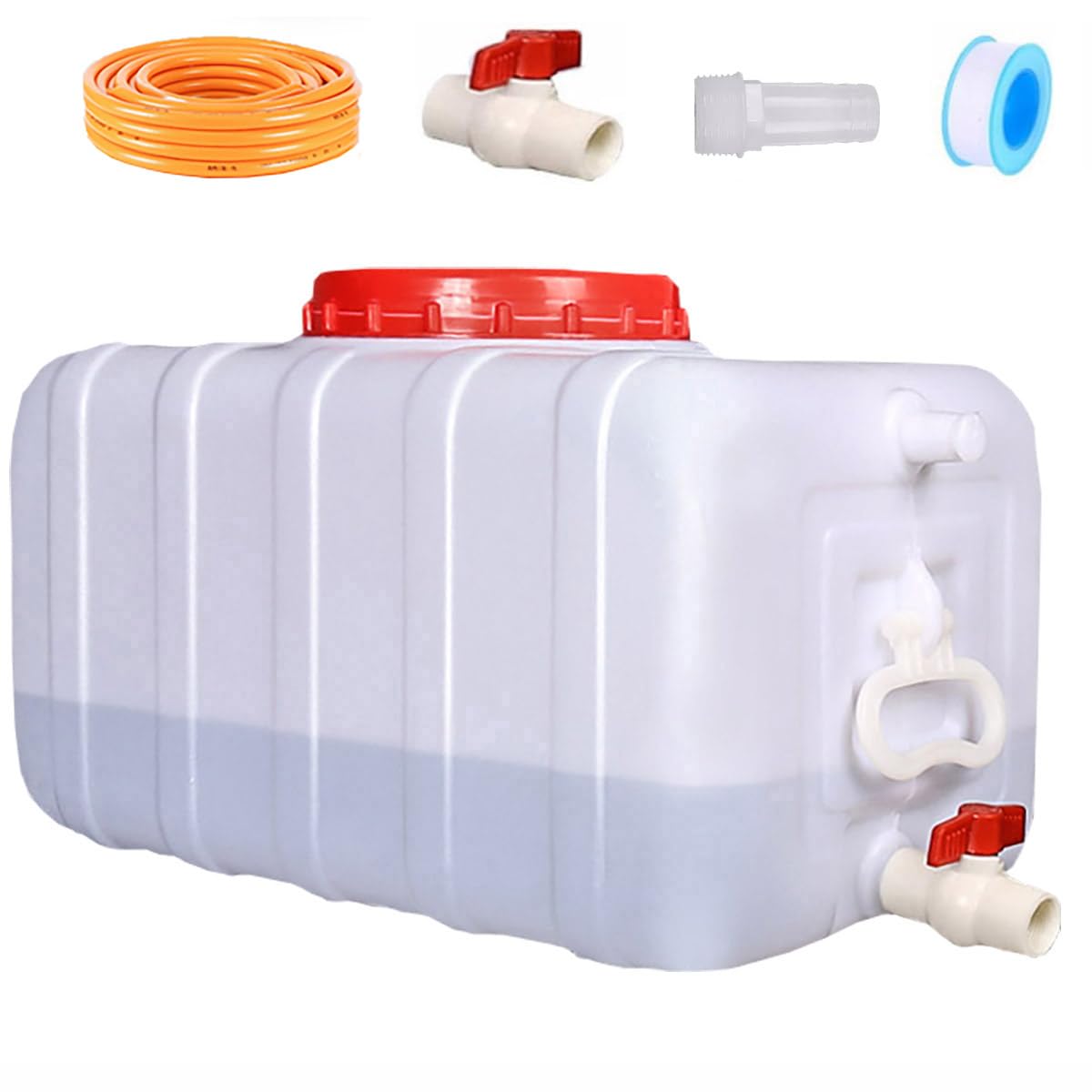 Portable Water Tank Water Storage Tank for Camping with Spigot Hose Plastic Water Container Water Storage Container for Emergency Water Storage Hiking Outdoor(Size:13gallon / 50L)