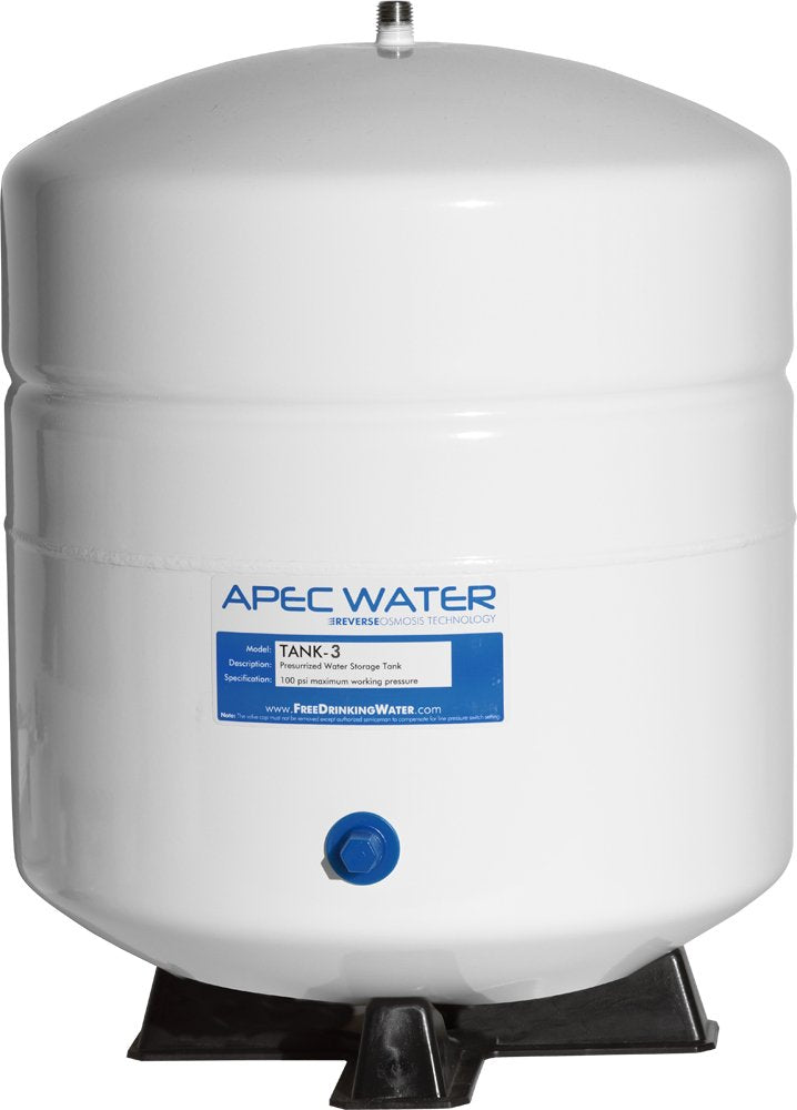 APEC Water Tank-4, 4 Gallon Pre-Pressurized Water Storage Tank | Holds Up to 3.2 Gallons, Food Grade Bladder, Efficient Discharge Options, 1/4 Inch Male Pipe Thread