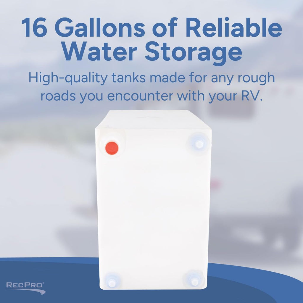 RecPro 16 Gallon RV Fresh Water Tank, Made in USA