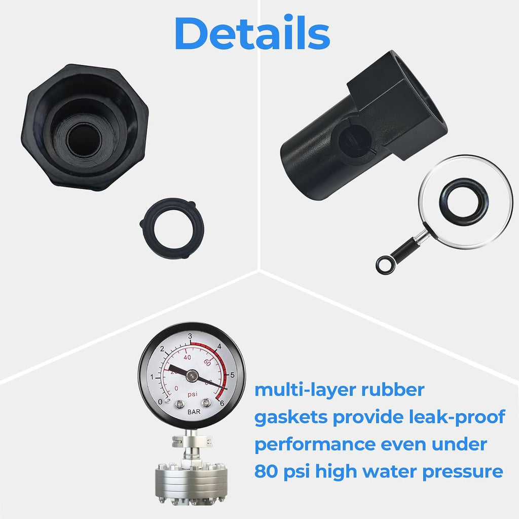 RV Flexible Swivel Stick, 60 Inch RV Tank Wand Tank Sprayer Wand with Backflow Prevent Valve Leak-Proof for RV Black Water Tank Cleaning Household Toilet & Garden Irrigation. (23.99inch)