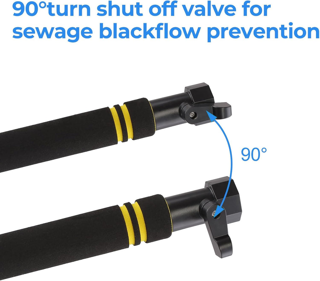 RV Flexible Swivel Stick, 60 Inch RV Tank Wand Tank Sprayer Wand with Backflow Prevent Valve Leak-Proof for RV Black Water Tank Cleaning Household Toilet & Garden Irrigation. (23.99inch)