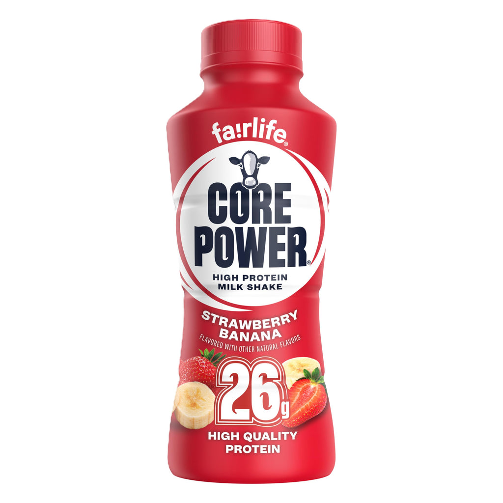 Core Power Protein Shake, Strawberry Banana, 26g Bottle, 14oz