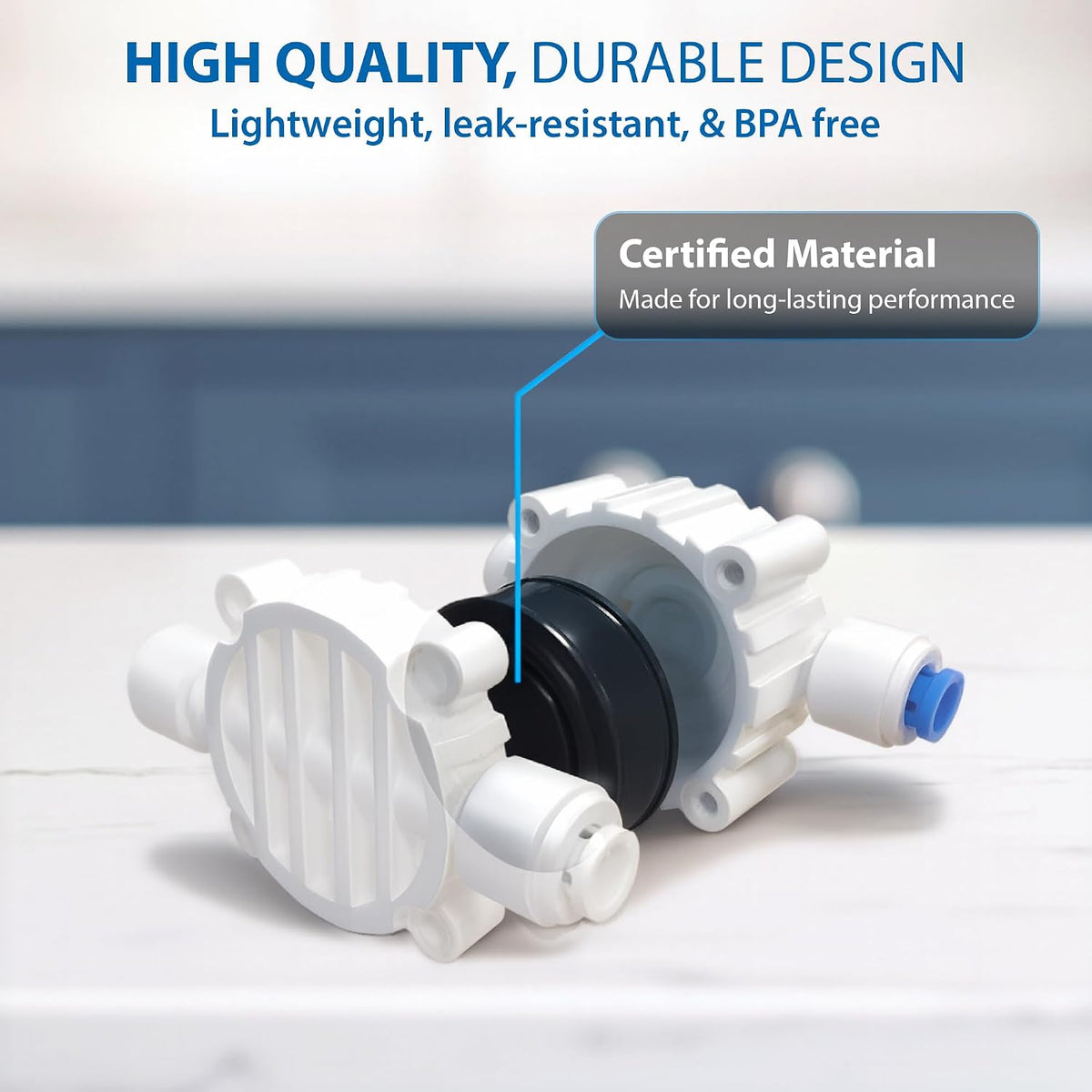 APEC Water ASO Auto Shut Off Valve Replacement Part, 0.25 Inch | Automatic Shut Off for APEC RO Systems, 1 Unit, Quick Connect, Lightweight, Easy Installation
